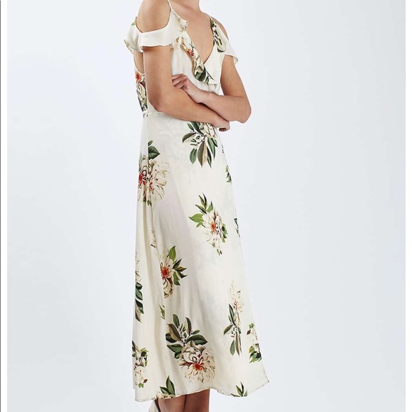 topshop white floral dress